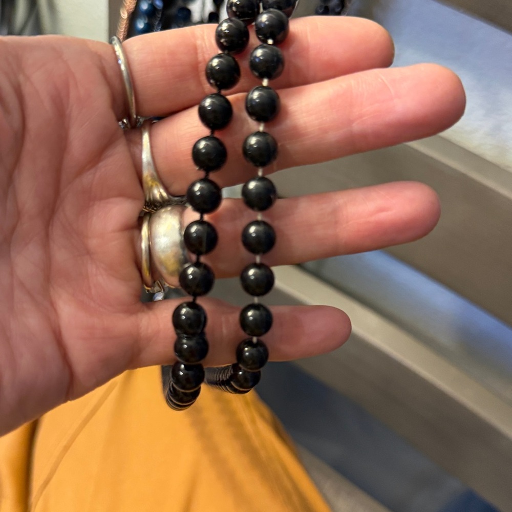 Black Beaded Necklace - Picture 1 of 5